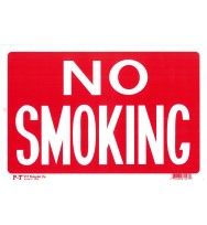Sign p-t plastic no smoking 812r-1