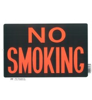 Sign p-t plastic fluo no smoking 812fl6