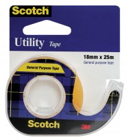 Tape utility scotch 18x25m disp #610 h/sell pk 12