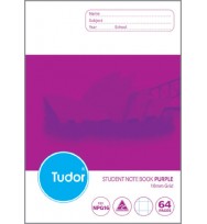 Grid book tudor 10mm 64pg (p) purple pk 20
