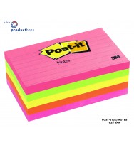 Post- it notes 635-5an 73x123 neon lined asstd pk 5