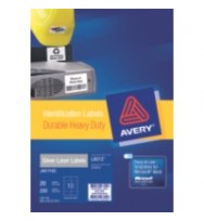 Label avery laser l6012 h/duty silver 10up pkt20