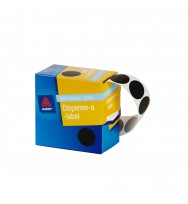 Label avery disp 24mm black dot dmc24bl