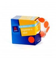 Label avery disp 24mm orange dot dmc24or