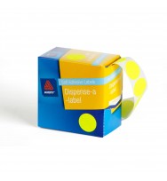 Label avery disp 24mm fluoro yellow dot dmc24fy