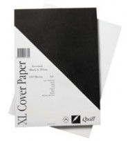 Cardboard quill a4 xl multicover ebony& ivory 125gsm pk100