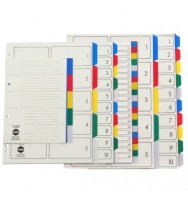 Divider pvc f/c 5 tab marbig