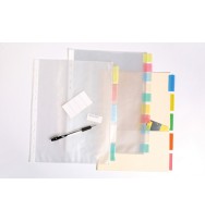 Dividers marbig a4 multi insert pp pocket clear 5 tab
