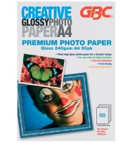 Paper photo gbc a4 premium high gloss 240gsm pk50