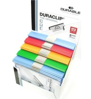 File durable a4 duraclip bright 4 asst colours disp 50