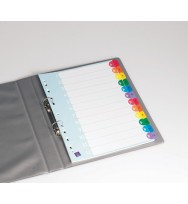 Dividers avery a4 mylar printed rainbow tab 1-12