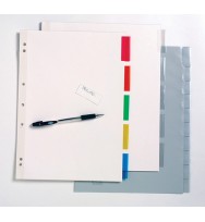 Dividers marbig a4 manilla white insert col 5 tab
