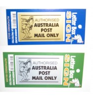 Sign authorised australia post mail only 55x85