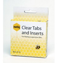 Suspension file tabs & inserts marbig clear bx25