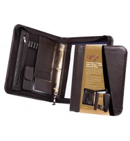 Compendium waterville a4 3r exec brown w/external flap wf33a4