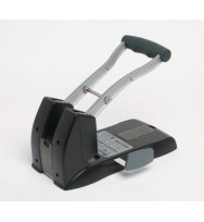 Punch rexel 2 hole power sil/blk 150sht