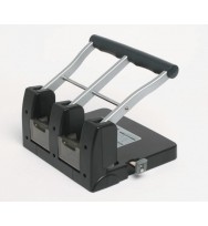 Punch rexel 3 hole power sil/blk 100sht