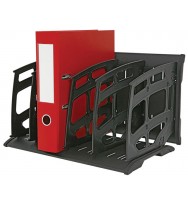 Magazine rack arnos versa-tidy adjustable black mag/bk