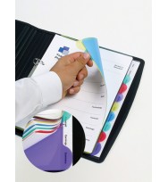 Dividers marbig a4 trans view clear 5 tab