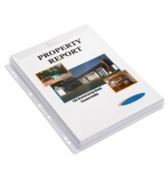Sheet protector c/land a3 gusseted with flap clear pk 10
