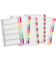 Dividers marbig a4 fluoro 5 tab
