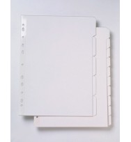 Dividers MARBIG A4 Manilla 10 Tab Reinforced Stripe -White