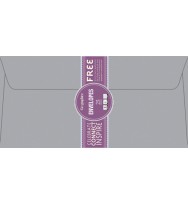 Envelope geo dl metallic silver 80gsm pk25