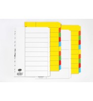 5 Tab Coloured Divider A4 Manilla(Assorted Colours)