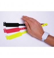 Rexel wrist bands fluoro yellow 10's