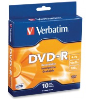 Dvd-r verbatim 120min 16x 4.7gb spindle 10