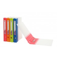 Binder marbig a4 2d 25mm moulded clear/blue