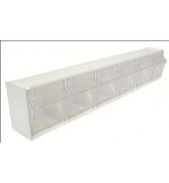 Storage bin deflect-o stack-a-bin 6 bins storage system