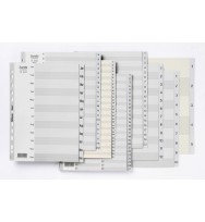 Dividers bantex a4 pp grey 1-12