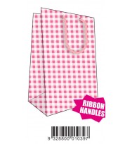 Bag gift ozcorp medium gingham pink