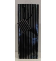 Bag gift ozcorp bottle pinstripe black/silver