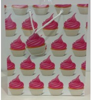 Bag gift lge ozcorp hot pink cupcake