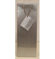 Bag gift bottle ozcorp silver pinstripe