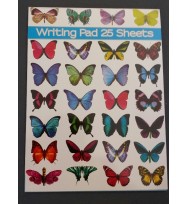Writng Pad Ozcorp Multi Butterflies 145x195mm 25 Sheets