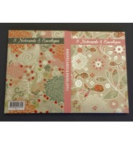 Notelet set ozcorp candyfish/g garden pk8