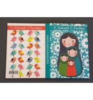 Notelet set ozcorp babushka/birdies pk8