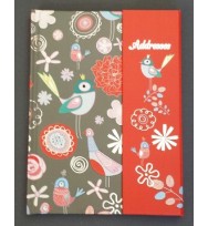 Address book ozcorp grey birds flip end a5