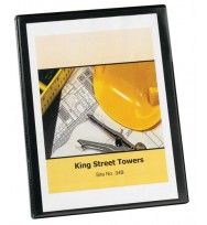 Clip folder marbig insert with expanding pocket black