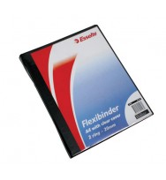 Binder flexi esselte a4 2r 20mm w/clear cover black
