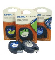 Label tape dymo letra-tag plastic hyper yellow