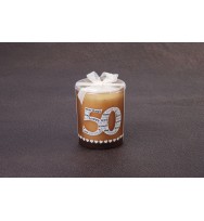 Gift candle 50th anniversary
