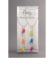 Gift wine charm little bird set 6