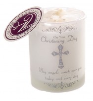 Gift candle christening day