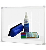 Whiteboard penrite alum frame 1200x900mm bonus artline w/board kit