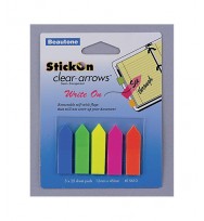 Stick on arrows b/tone 12x45 clear asst cols