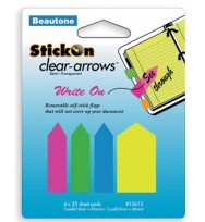 Stick on arrows b/tone 12x45 clear 3col + 25x45 1col